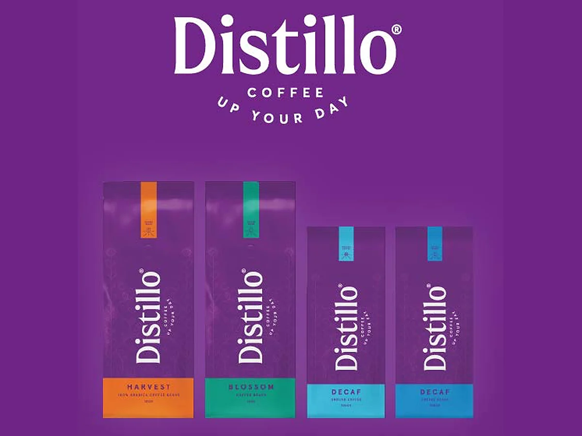 Distillo Kaffeepackungen Harvest, Blossom und Decaf