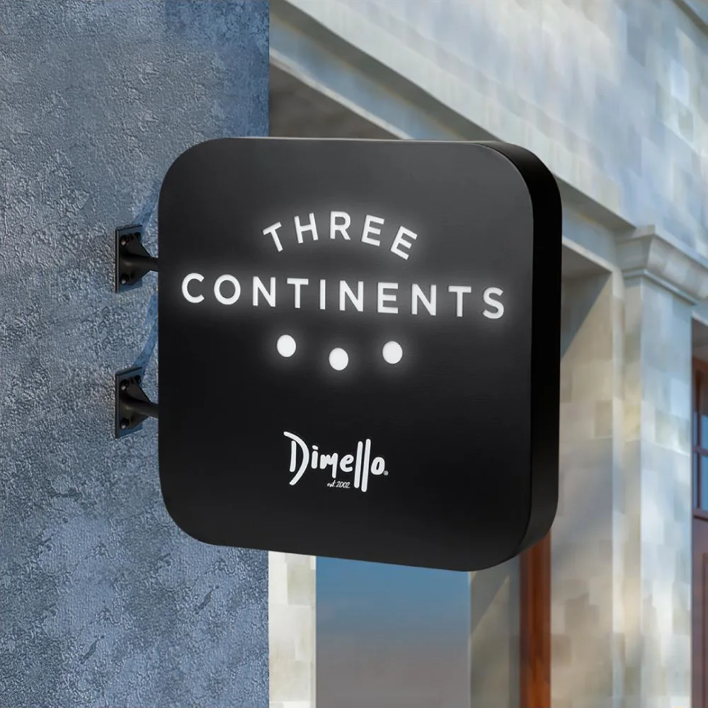 Three Continents Leuchtschild